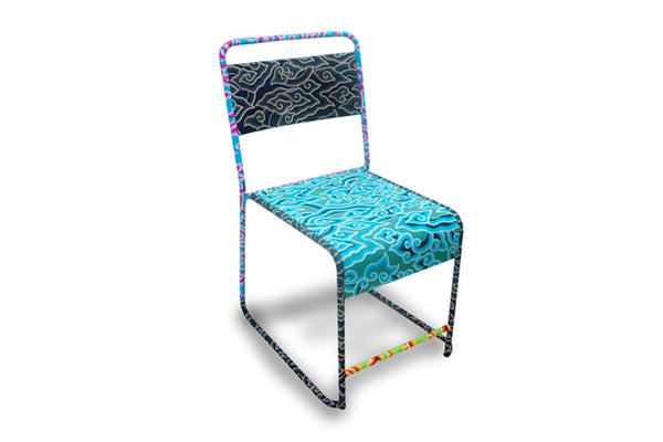 Batik School Chair in Black & Turquoise