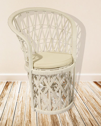 High Woven Back Chair in Natural