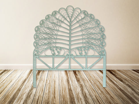 Lea Peacock Full Headboard in Turquoise