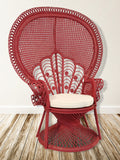 Lea Peacock Chair in Scarlet
