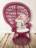 Lea Peacock Chair in Fuchsia