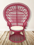 Lea Peacock Chair in Fuchsia