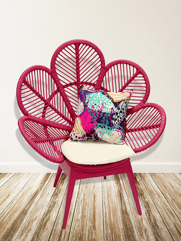 Maya Flower Chair in Fuchshia