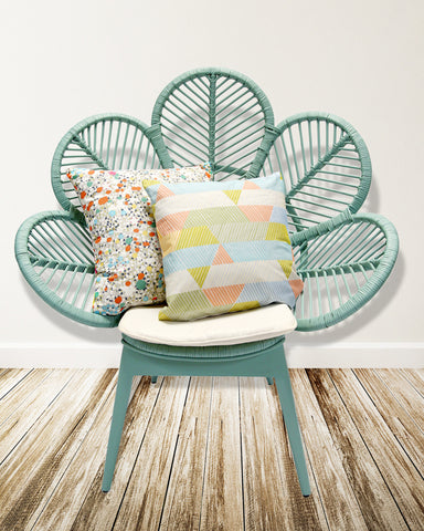 Maya Flower Chair in Seafoam