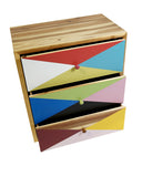Muticolor Recycled Timber 3-Drawer Dresser