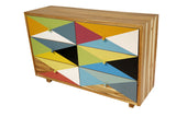 Muticolor Recycled Timber 6-Drawer Dresser