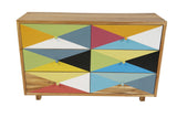 Muticolor Recycled Timber 6-Drawer Dresser