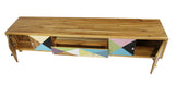 Muticolor Recycled Timber Entertainment Center