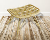 Rattan Footstool in Natural