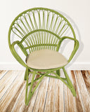 Rylie Round Rattan Chair in Apple Green